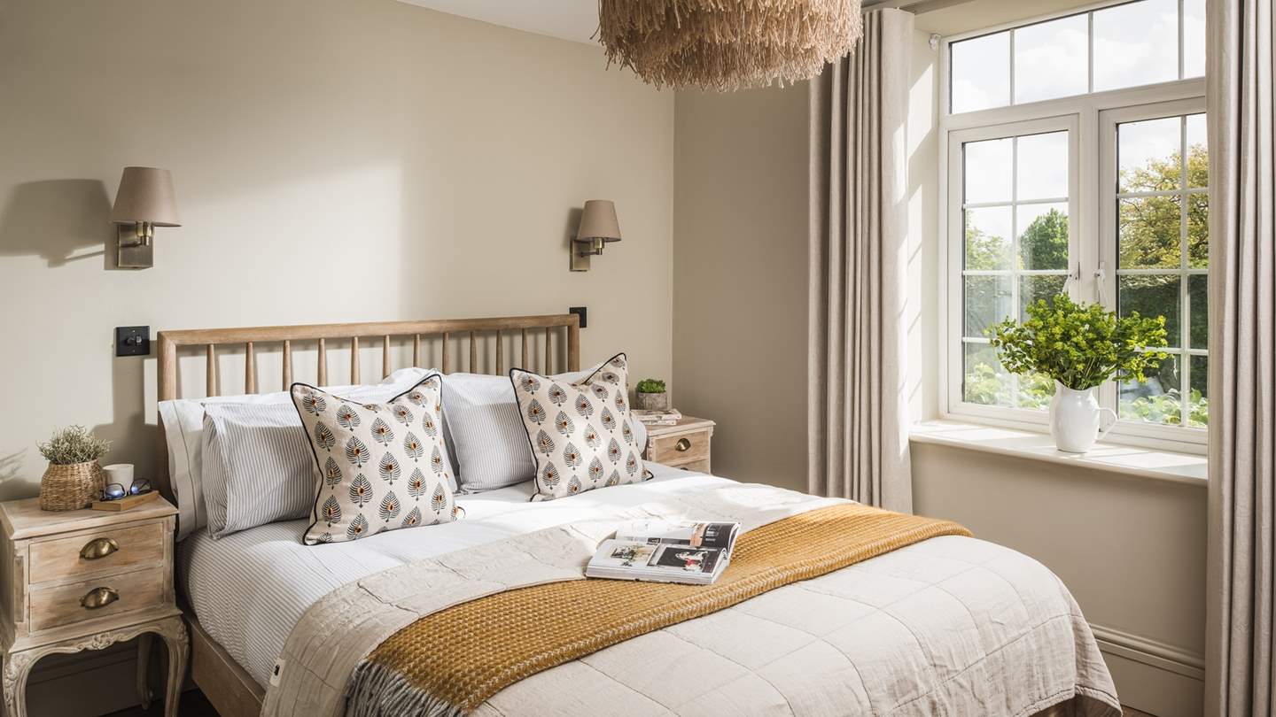 Promising total serenity, it tempts for lingering lie-ins gazing at the gardens beyond the window... 