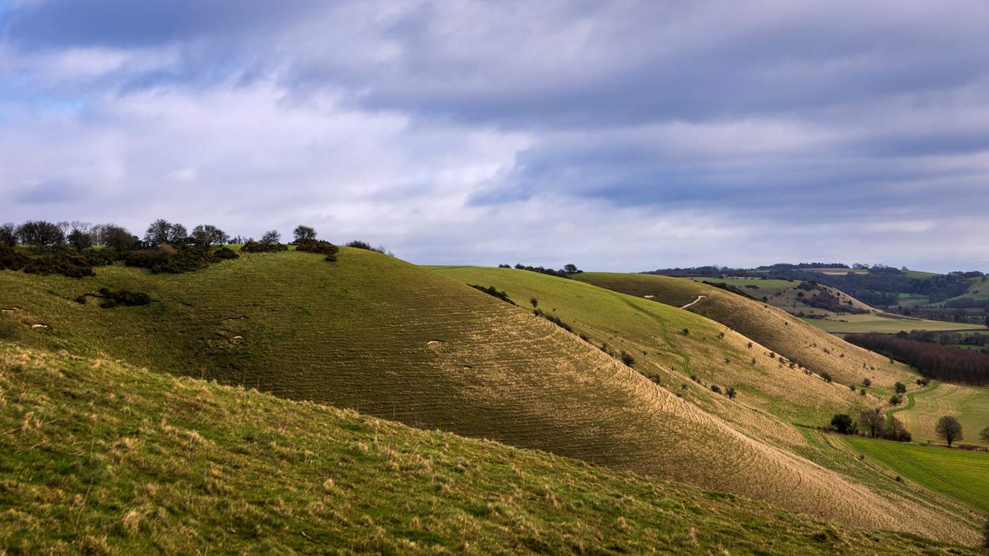 Endless countryside views of North Wessex Downs to be enjoyed on walks close by to this reteat.