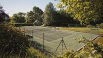 For those who like to be active there is a tennis court sunk into the hillside.