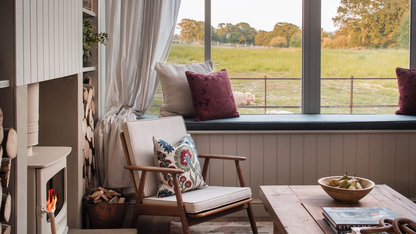 Gaze at grazing sheep from the marvellous window seat