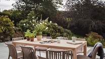 Delight in alfresco dining on the sun-soaked patio 