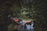 Moonlit dips in the cedar clad hot tub await... 