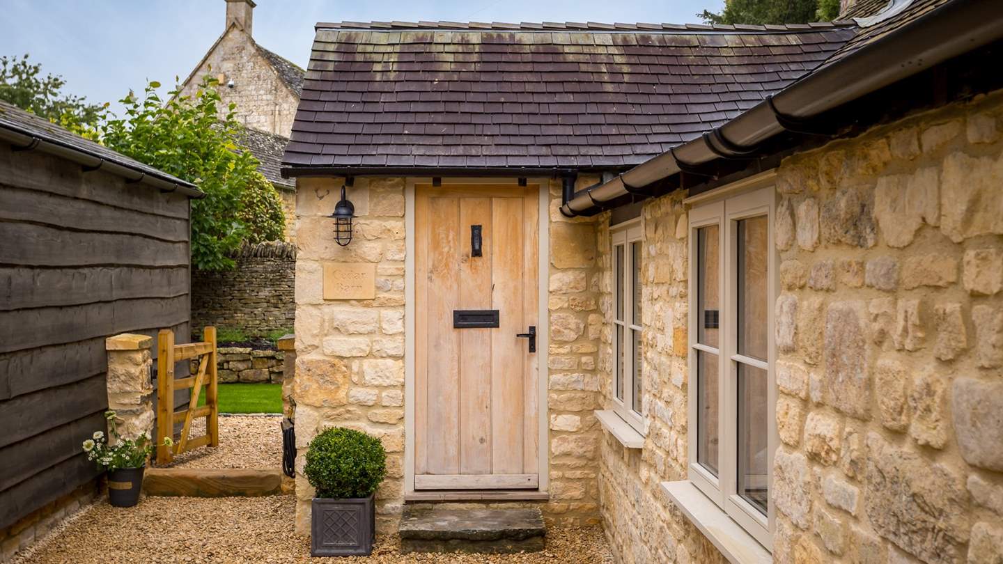 The garden is perfectly enclosed for canine companions to explore