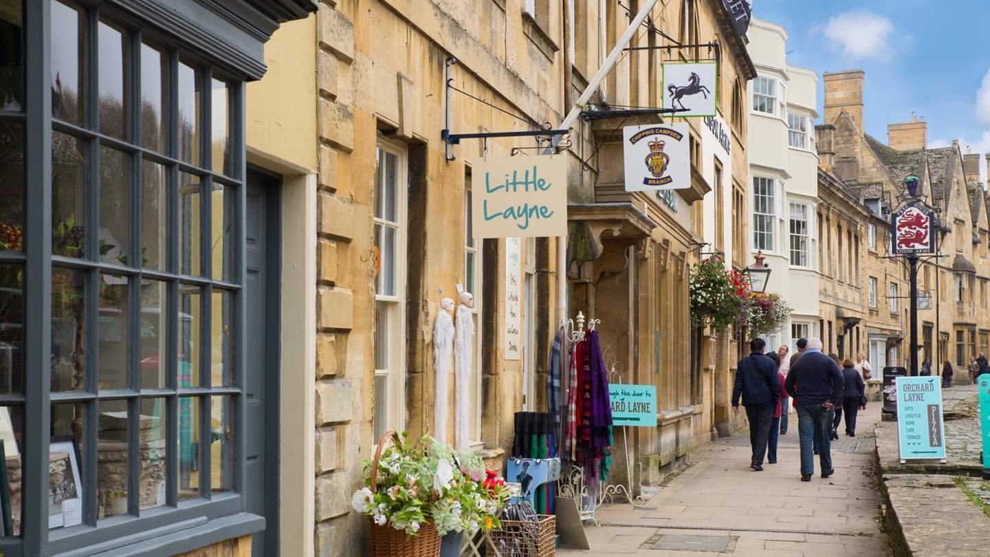 Chipping Campden is just a short drive away, with a host of wonderful boutiques and restaurants 