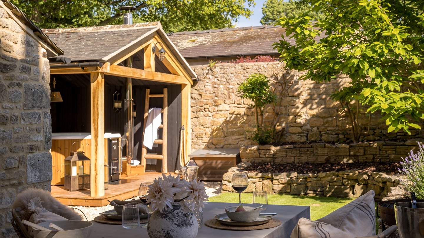 Step outside to uncover a beautiful dry stone walled garden