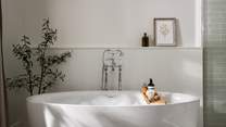 Promising refreshing moments in the freestanding bath 