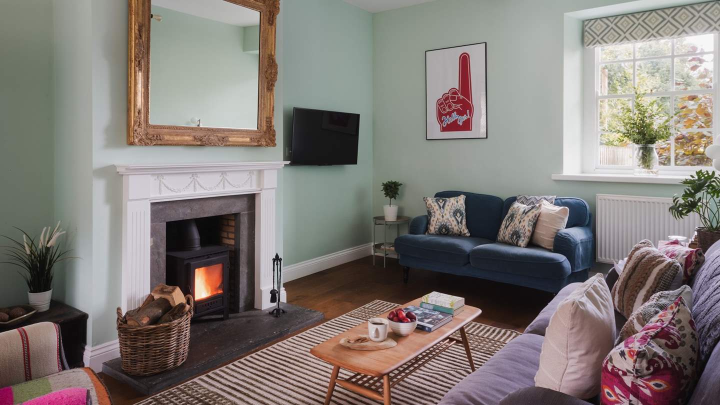 Settle in for cosy evenings beside the flickering wood burner 