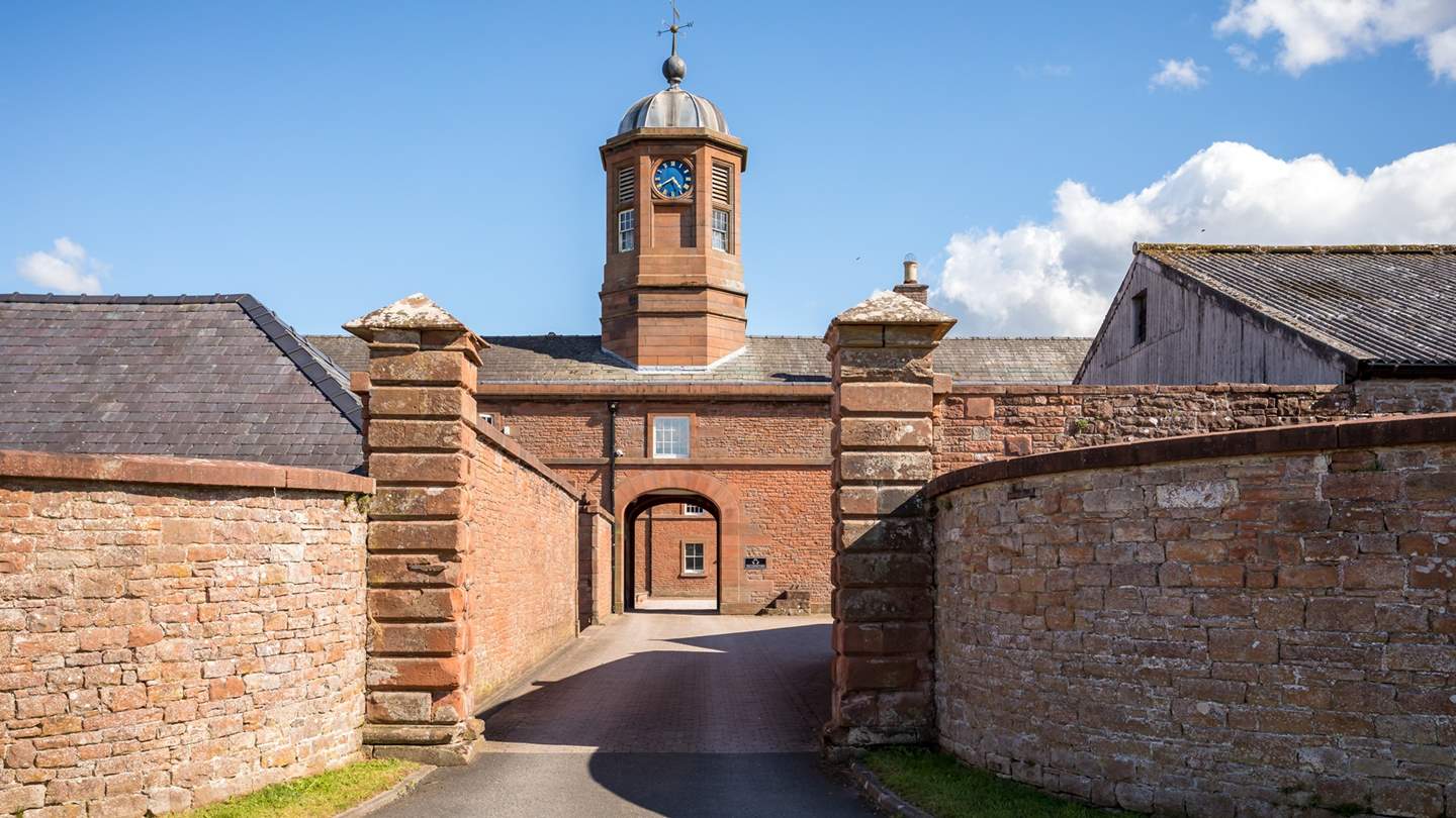 The grand entrance to Edenhall Estate