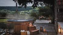 Discover the wood-fired hot tub - the perfect addition for nights spent under celestial skies 