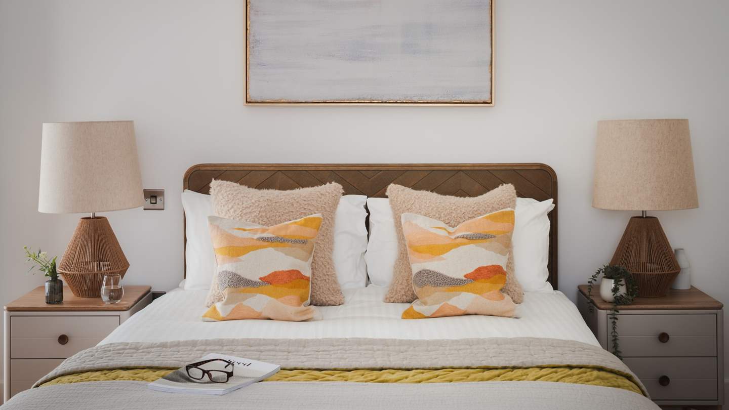 Decorated in tranquil tones, it proposes organic textures and nature-inspired themes