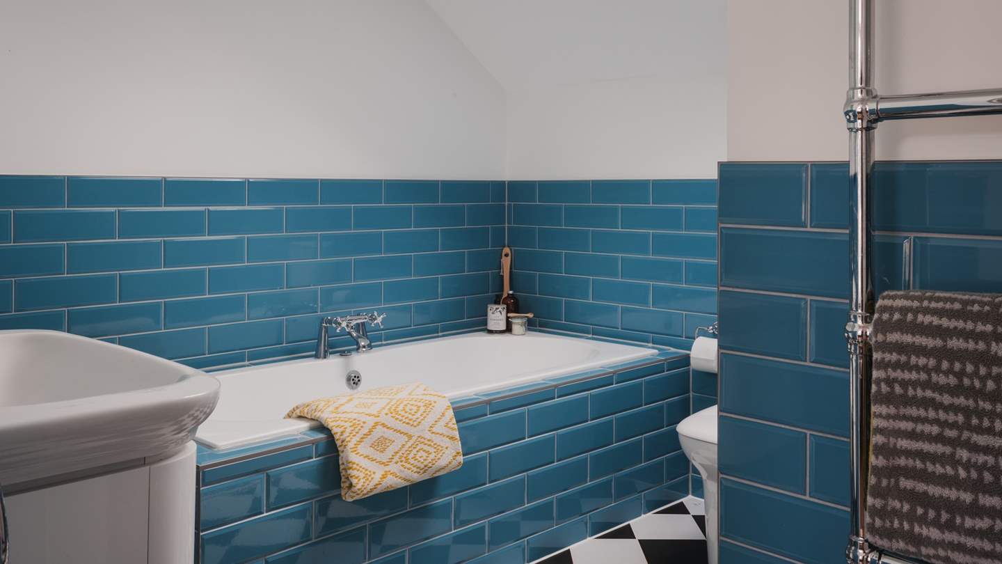 With a walk-in shower and bath 