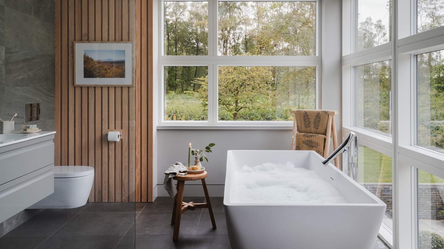 Savour sumptuous soaks in the freestanding bathtub, the perfect addition to the master ensuite 