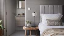 Treasures can be stored in the fitted wardrobes, with the addition of an armchair for moments of calm