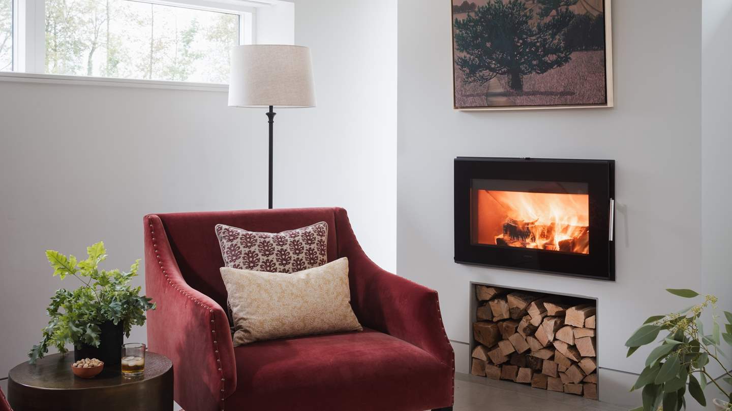 Savour evening tipples fireside in Prosper's sleek lounge 