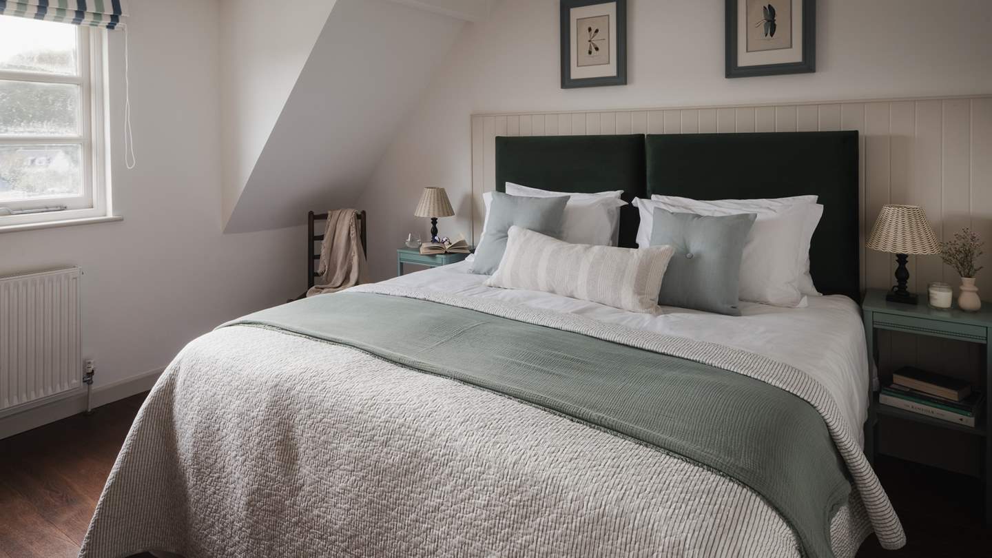 The gorgeous third bedroom awaits with a super king bed that can be transformed into twin beds