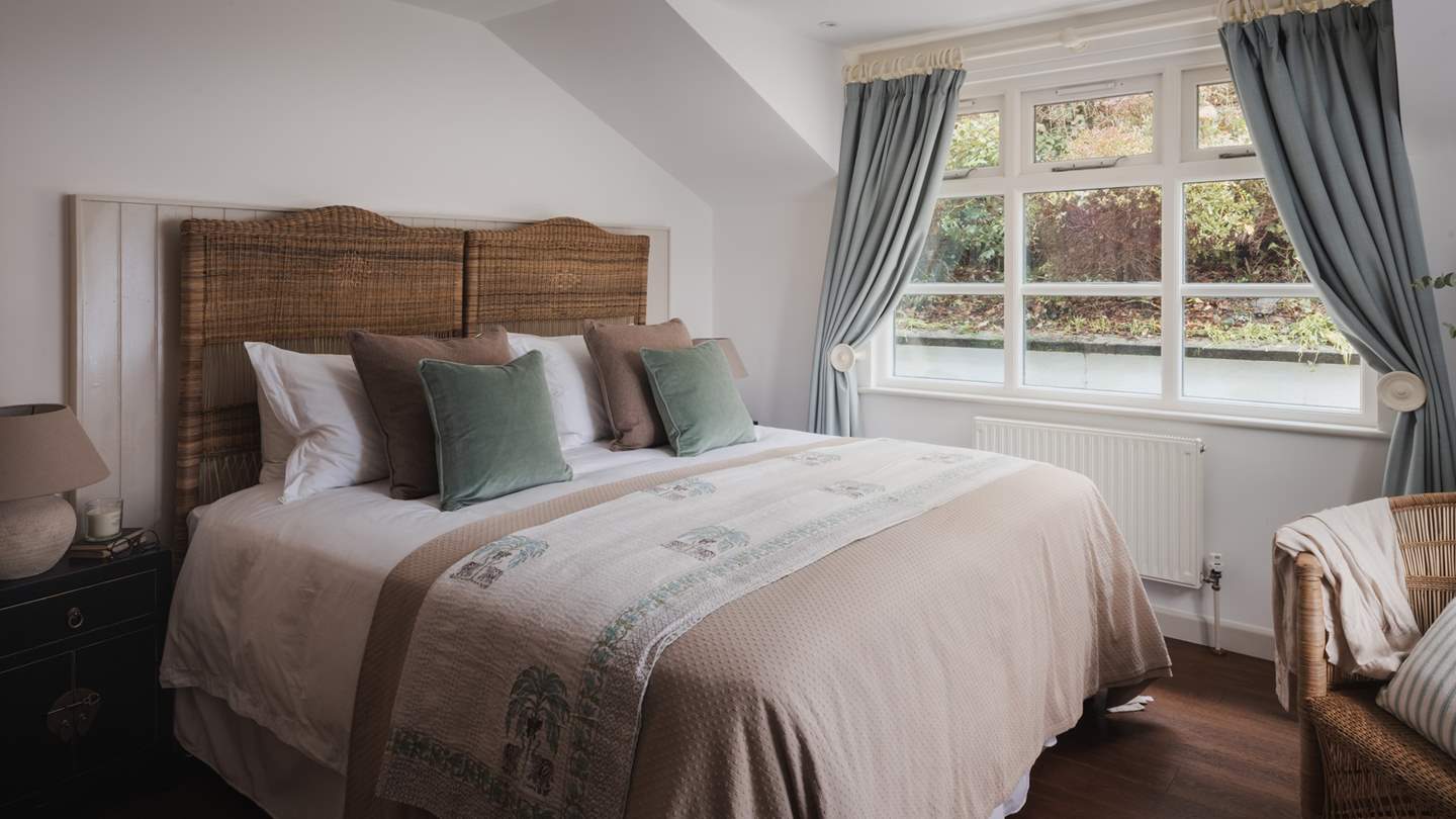 Calling for slow mornings and restful nights, the second bedroom is simply a delight