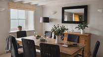 Savour breath-taking sea views as you gather for meals 