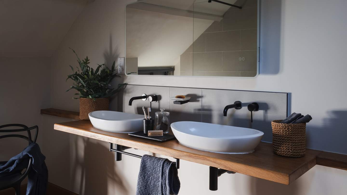 We just adore the gorgeous twin sinks