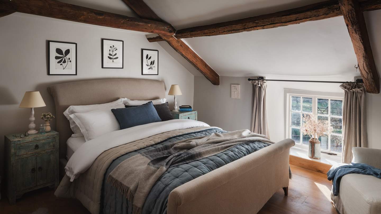 The beautiful bedroom promises calming neutral shades 