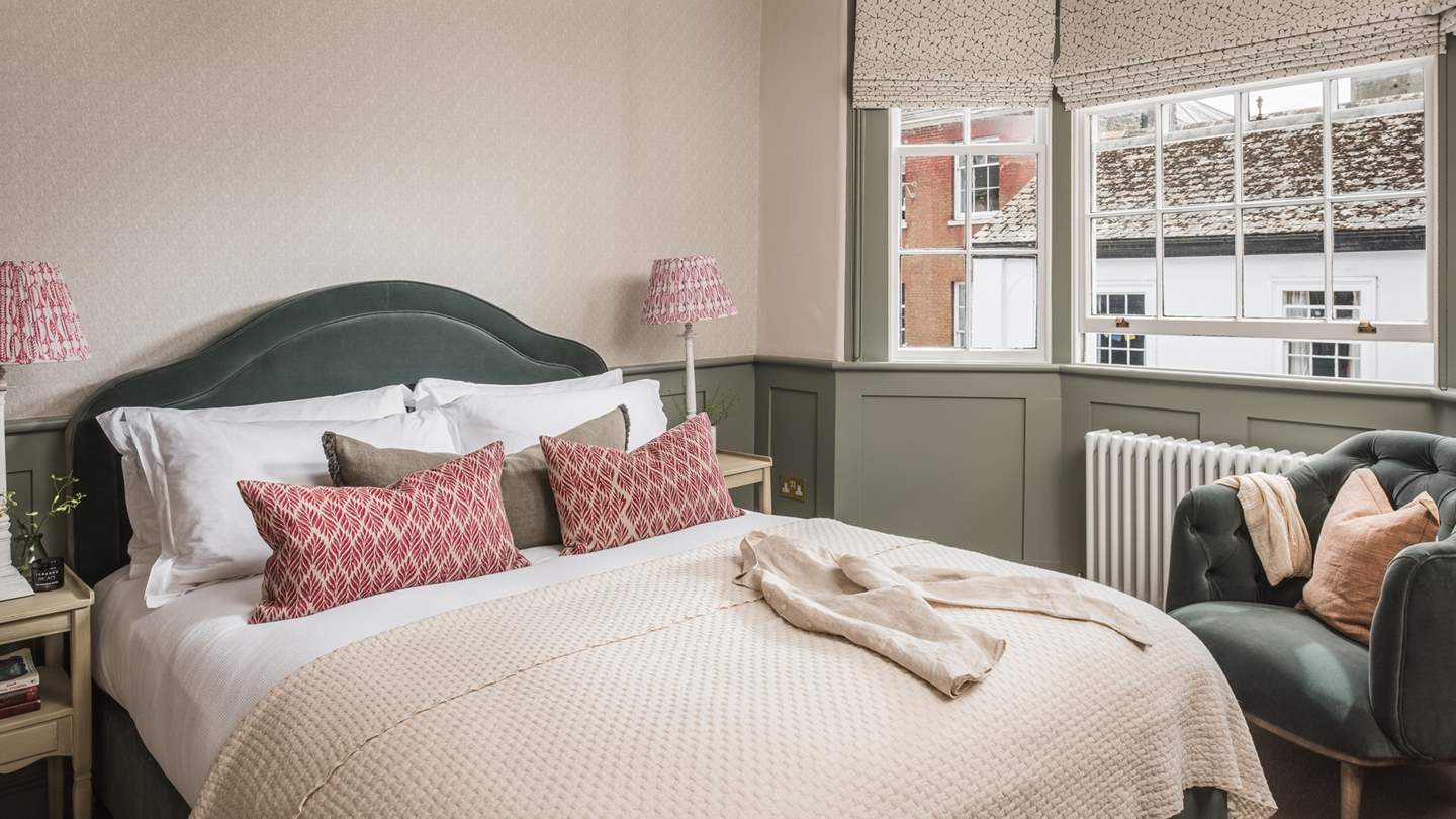 Savour lingering lie ins in the heavenly king-sized bed 