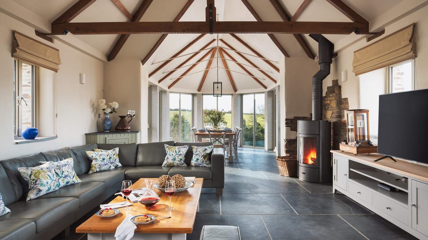 Rock View boasts a vast open-plan living space, which is a dream for gathering in