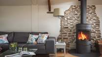 Luxury living moments await at Lowen, with a wood burning stove and underfloor heating throughout 