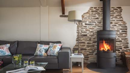 Luxury living moments await at Lowen, with a wood burning stove and underfloor heating throughout 