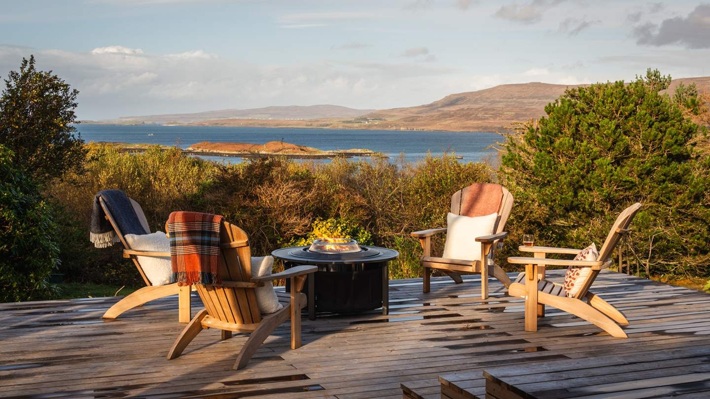 Lochview boasts expansive views of Loch Dunvegan towards the Outer Hebrides 