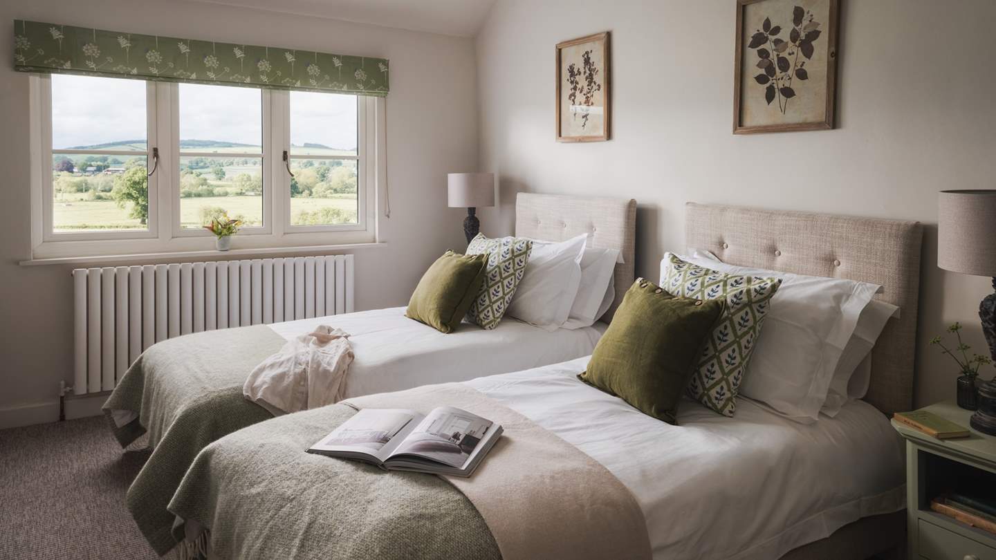 The Coppice's second bedroom paints a picture of total calm