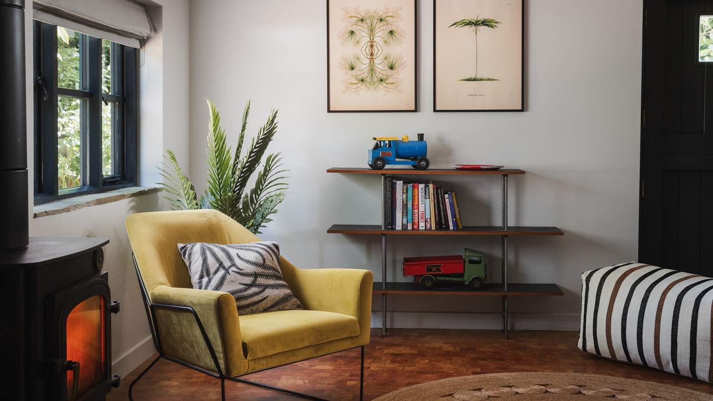 This stylish sanctuary with herringbone wood flooring and rustic touches is the dreamiest of backdrops to unwind...