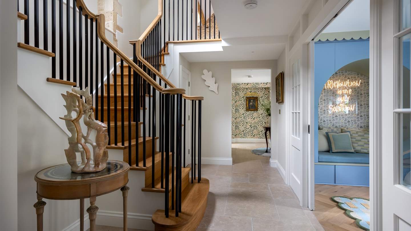 Along the corridor off the grand hallway with flagstone floors awaits the quirky playroom