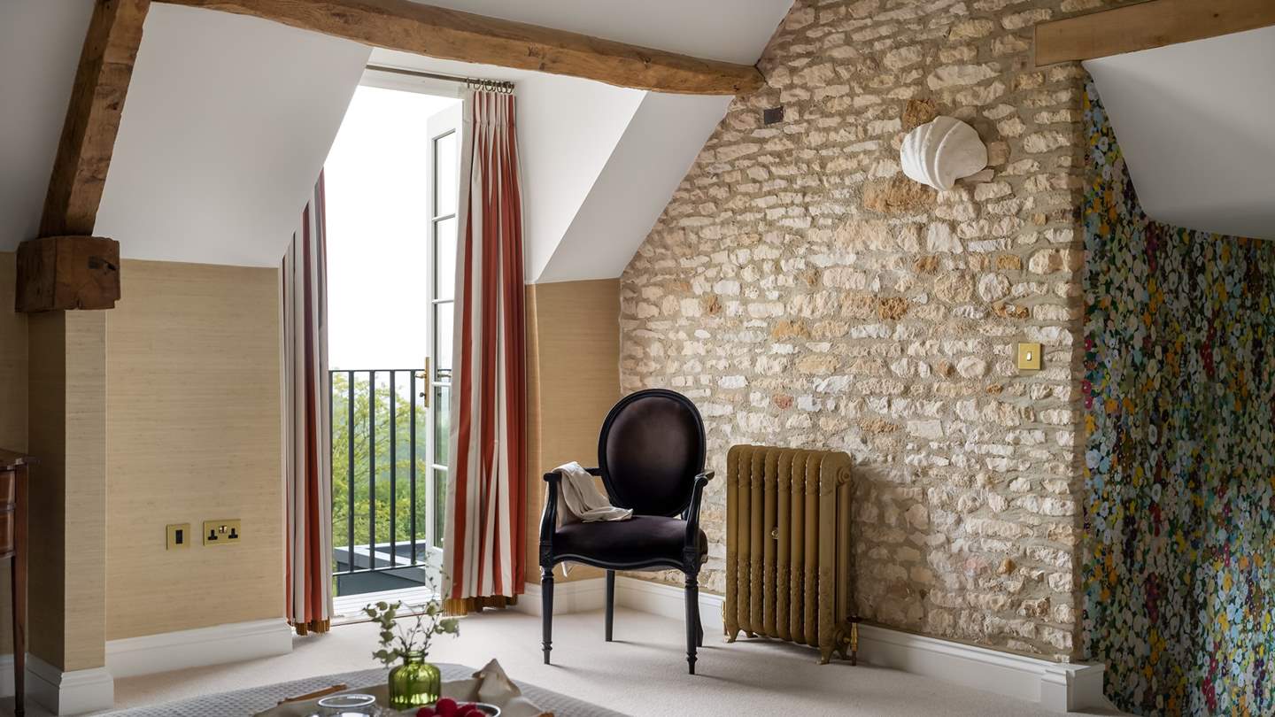 Completing the dream is a Juliet balcony, a stunning spot to admire the perfectly pastoral backdrop