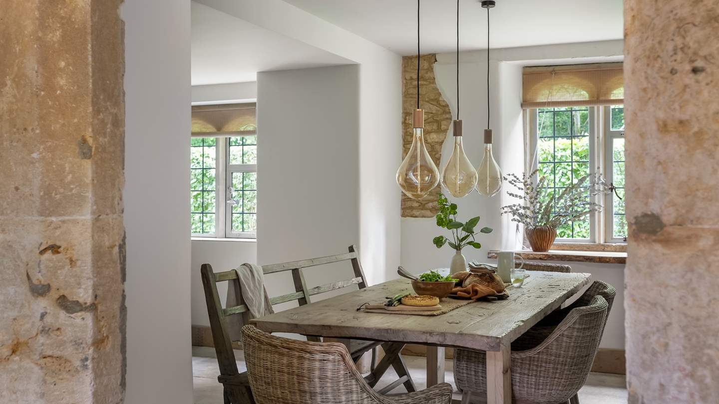 Savour mealtimes beneath beautiful feature lighting by Tala