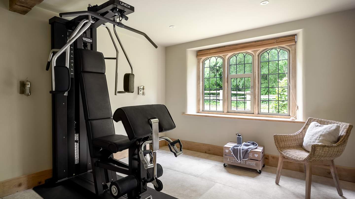 On the ground floor resides a dedicated workout space, where you’ll find a Unica home multi-gym