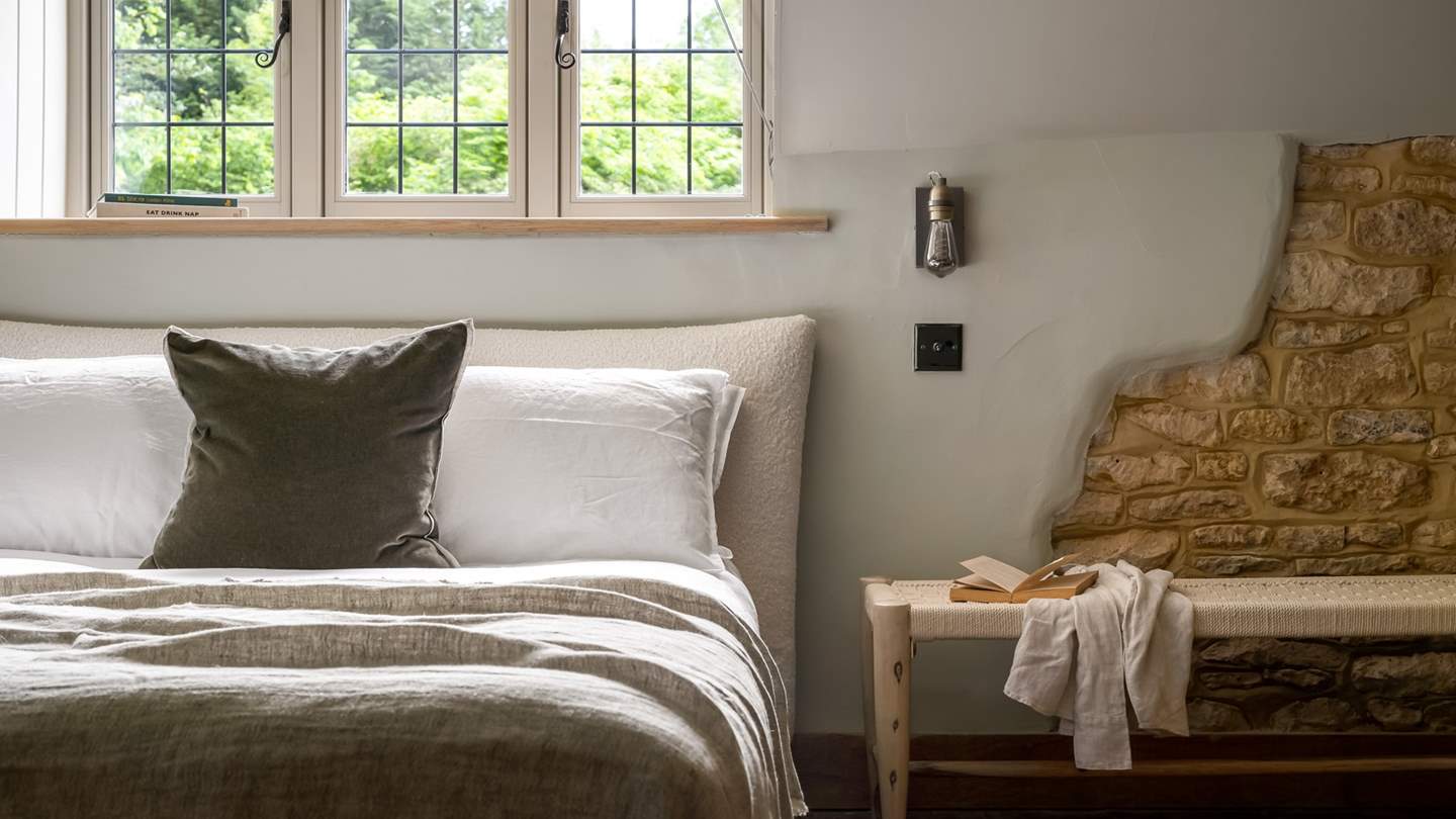 You'll find a double bed for restful repose...