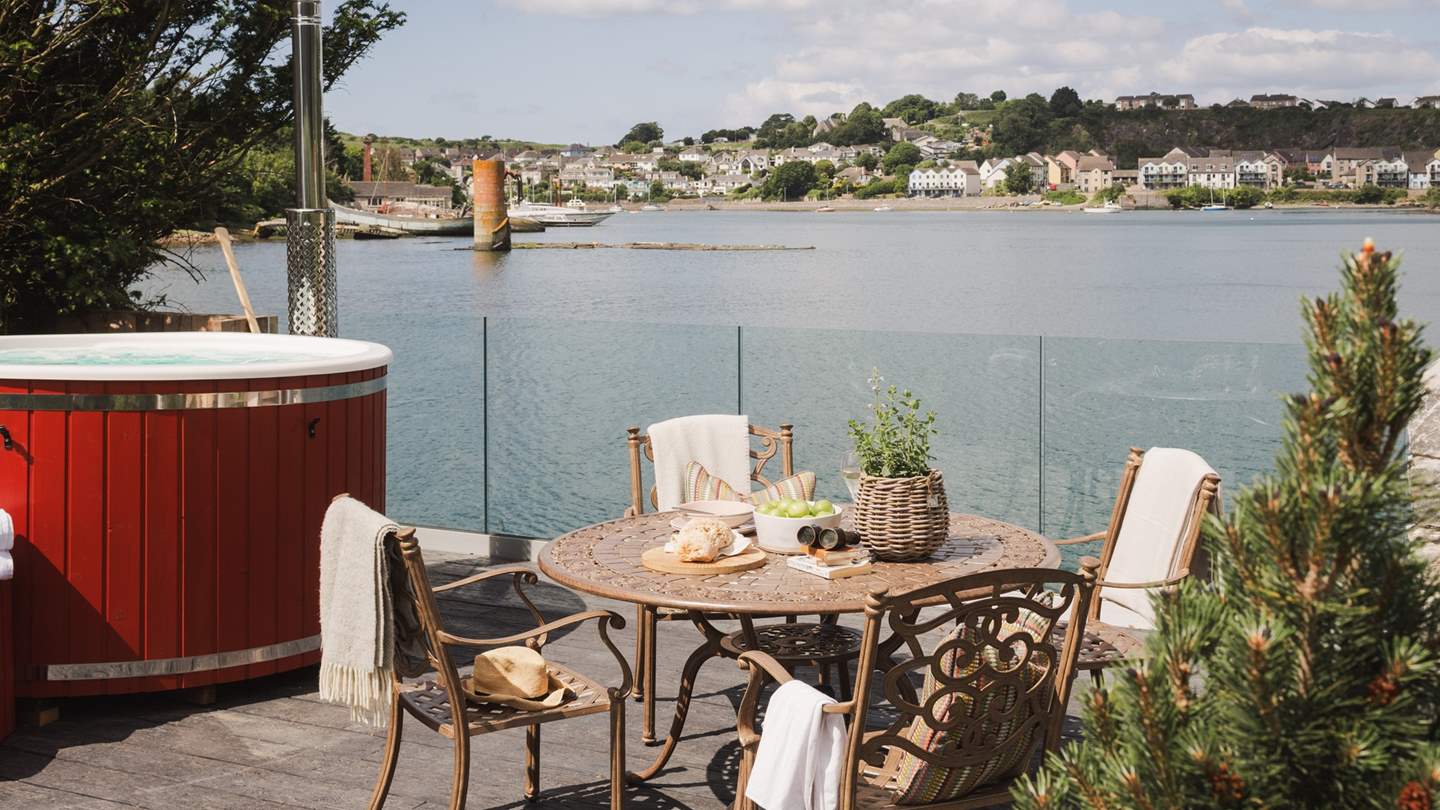 Take a seat on the deck and admire the views from the outdoor table and chairs 