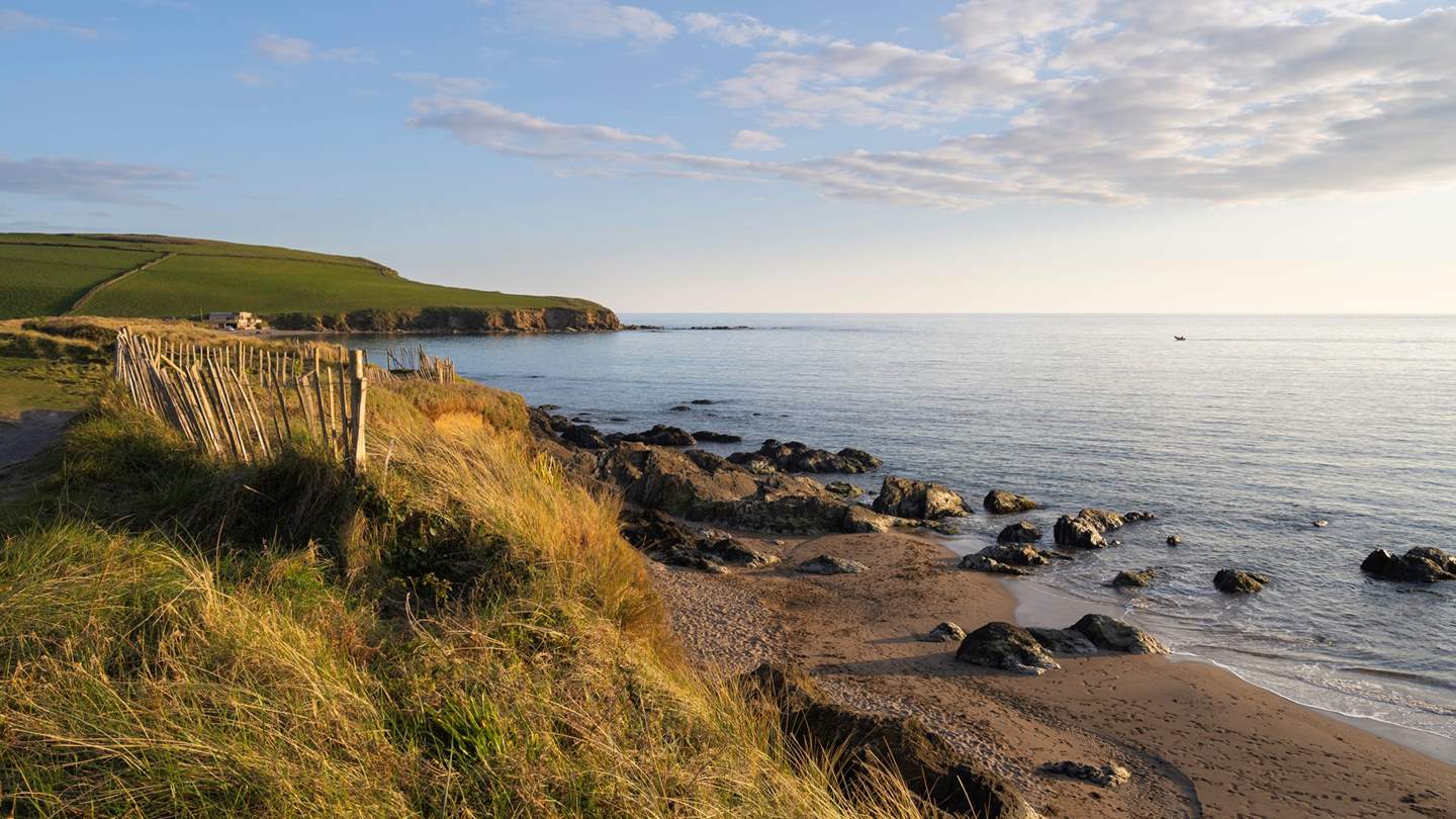 Stroll the soft sands of Bantham Beach on golden days...