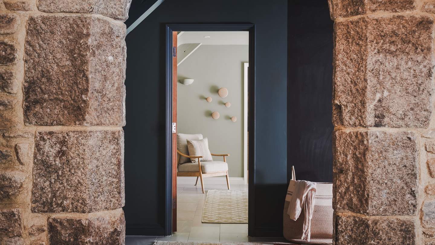 The master bedroom resides on the first floor