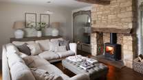 Seek cosy fireside moments beside the enchanting wood burning stove...