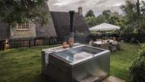 Luxury living moments await in the heavenly wood fired hot tub by Tubmarine