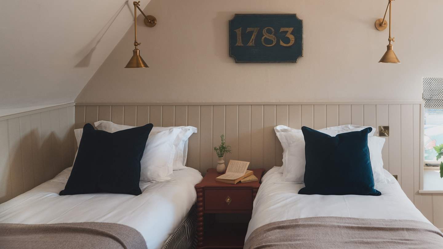 Encouraging the sweetest slumbers is a super king size bed, which can also be transformed into two singles upon request