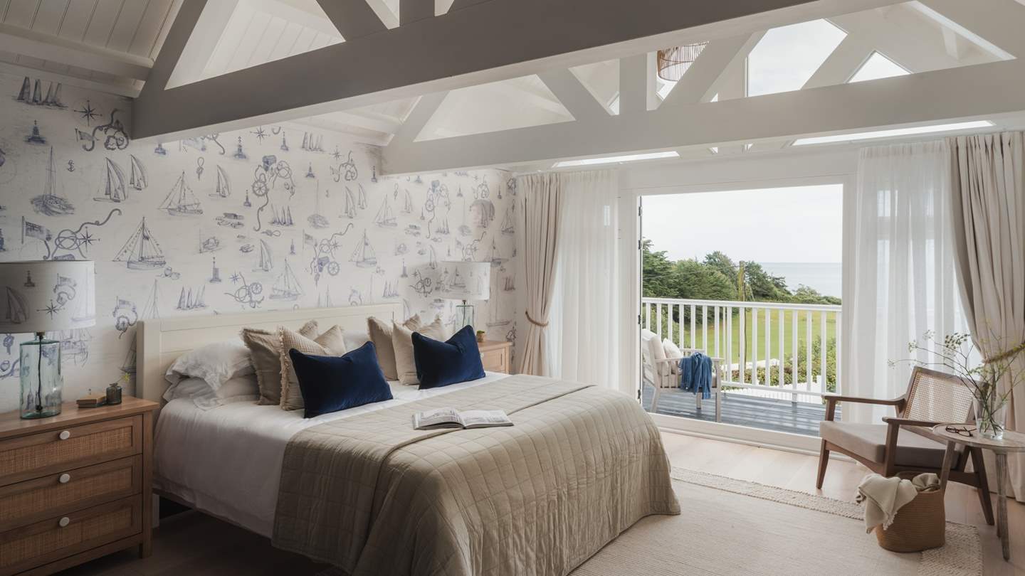 The second bedroom is a stunning sanctuary with nautical nuances
