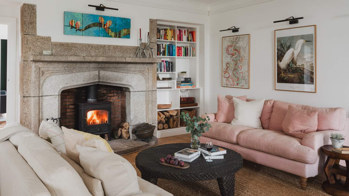 The living space is a picture of soothing serenity