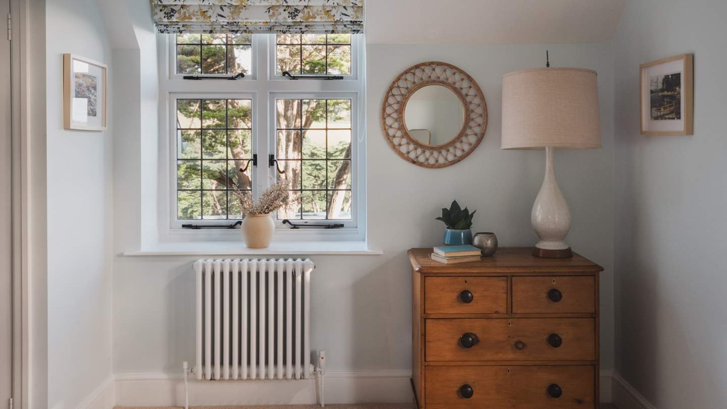 For storage, you'll find a vintage chest of drawers 