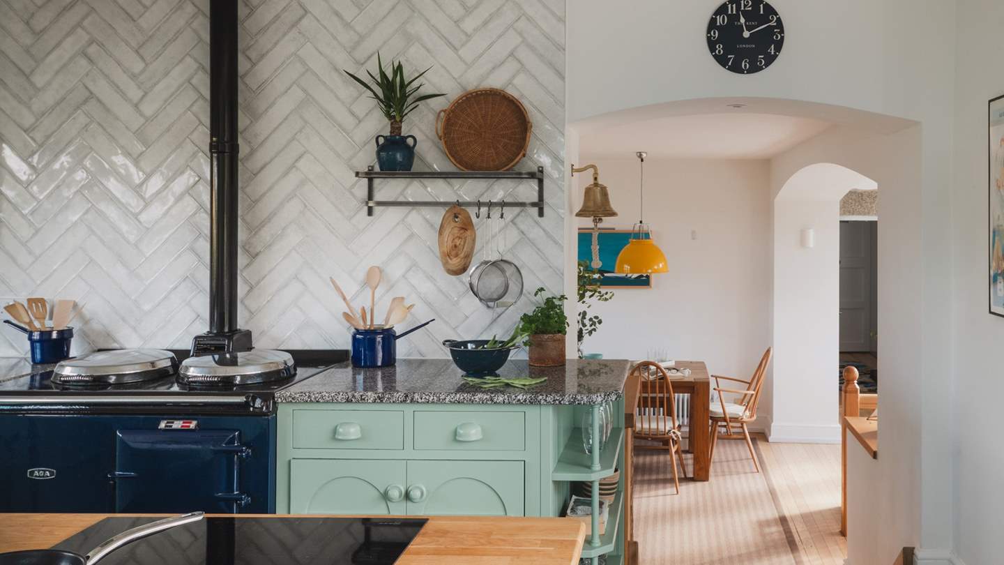 The heart of the home, a traditional farmhouse style kitchen offers the perfect place to craft homemade feasts