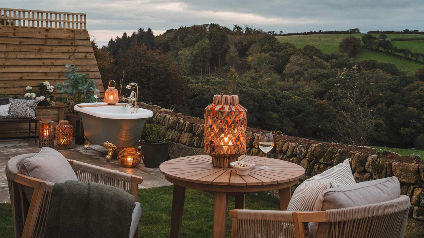 Our fairytale abode for two promises luxurious interiors and uninterrupted countryside views 