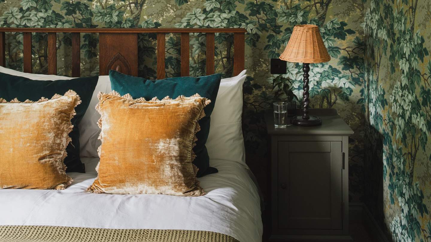 Lingering lie-ins reside in the king-size bed