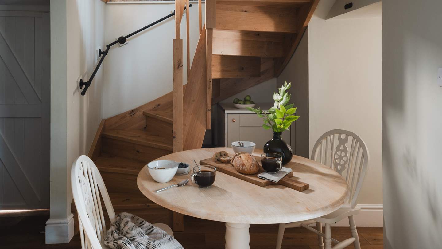 A bespoke oak staircase leads you to the first floor of Wynnook...