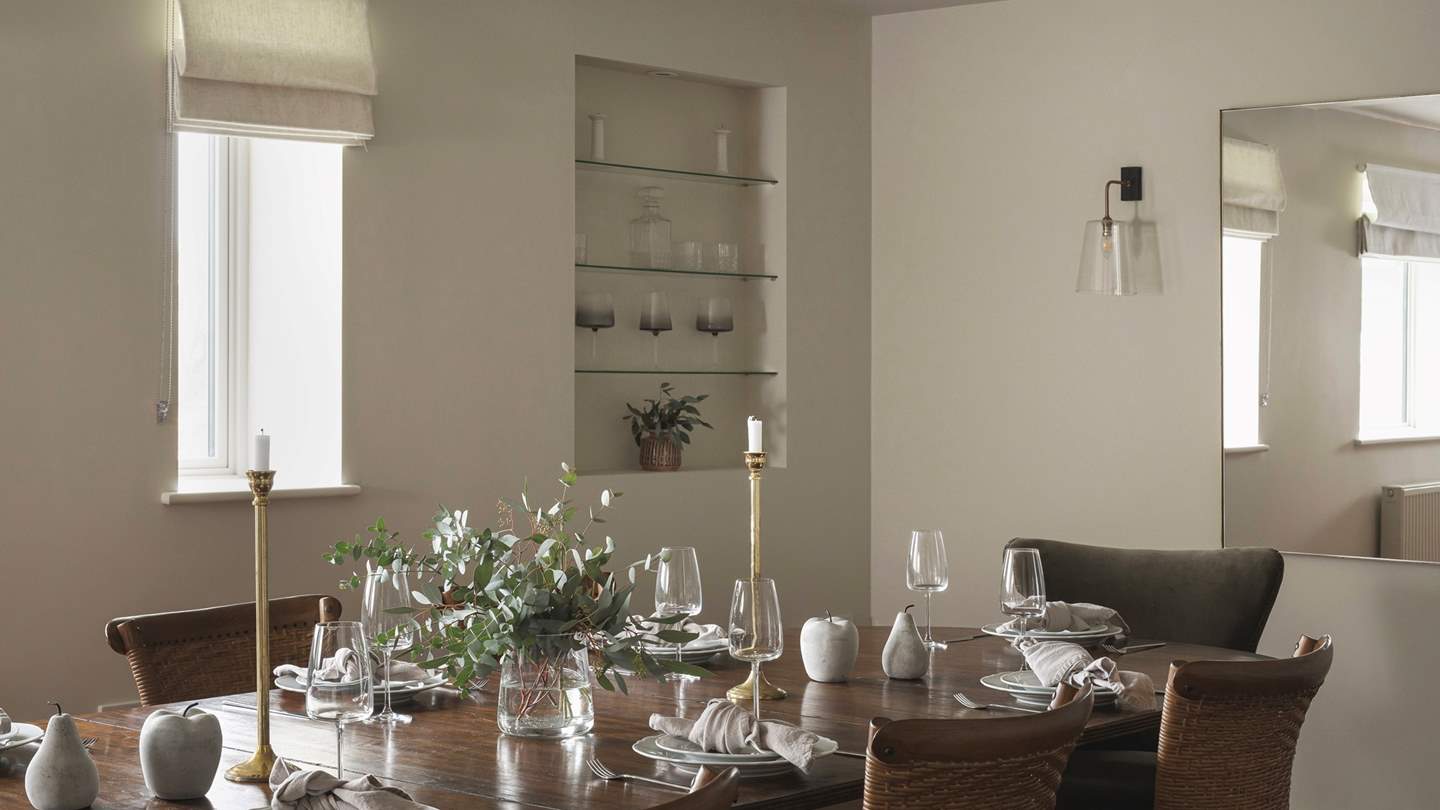 A separate formal dining room presents space for eight to enjoy banquets around a spacious table