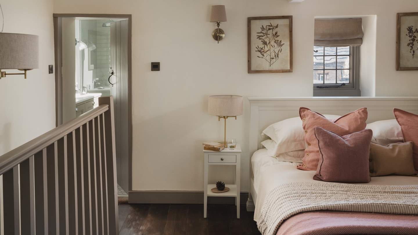A blissful space for moments of rest, the spacious bedroom resides on the first floor